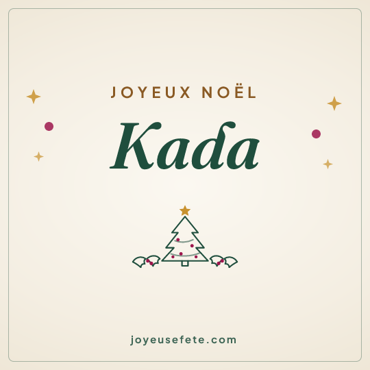 Image carrée « Joyeux Noël Kada » pour WhatsApp