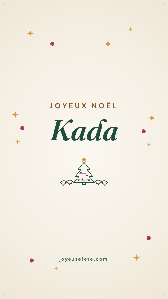 Image « Joyeux Noël Kada » au format story