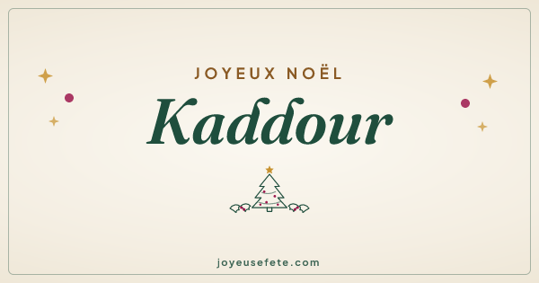 Image « Joyeux Noël Kaddour » au format large