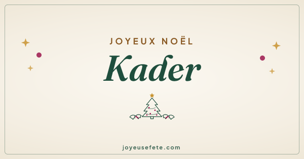 Image « Joyeux Noël Kader » au format large