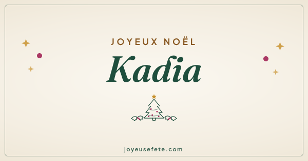 Image « Joyeux Noël Kadia » au format large