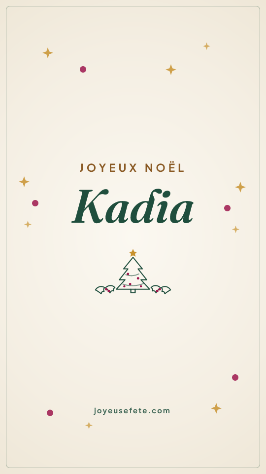 Image « Joyeux Noël Kadia » au format story