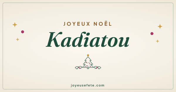 Image « Joyeux Noël Kadiatou » au format large