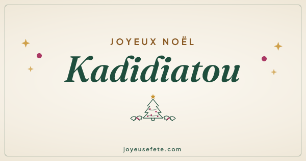 Image « Joyeux Noël Kadidiatou » au format large
