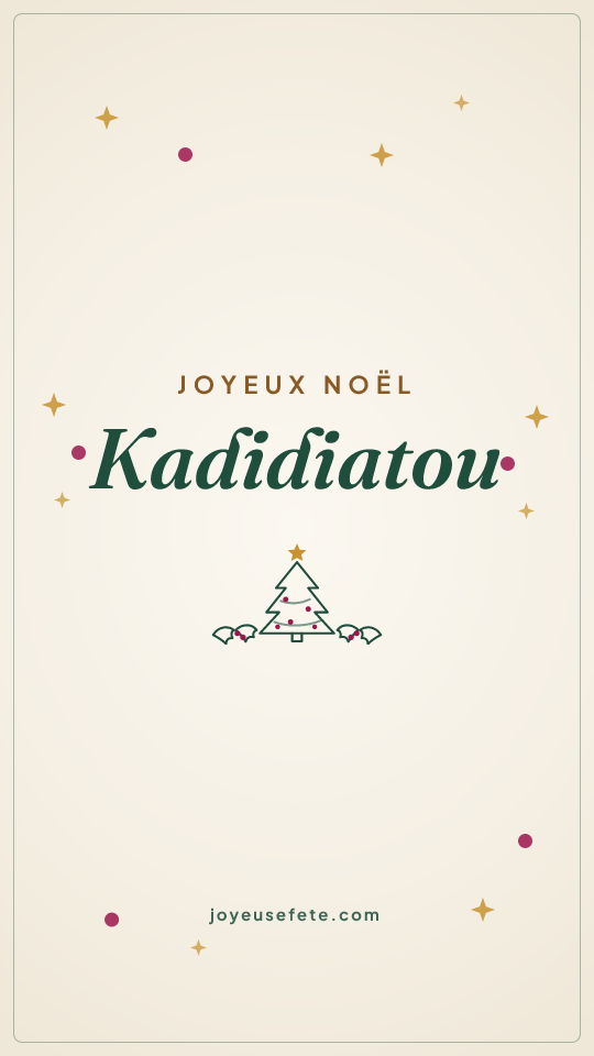 Image « Joyeux Noël Kadidiatou » au format story