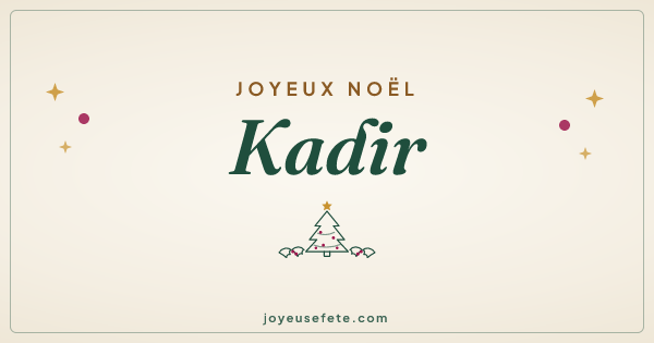 Image « Joyeux Noël Kadir » au format large