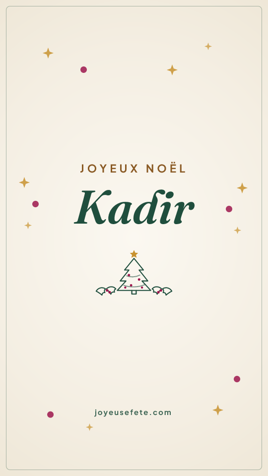 Image « Joyeux Noël Kadir » au format story