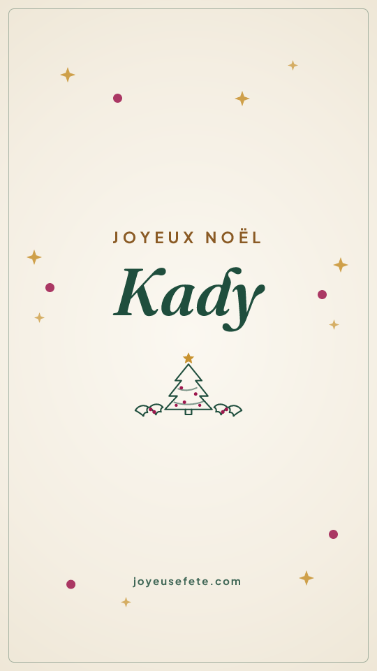 Image « Joyeux Noël Kady » au format story