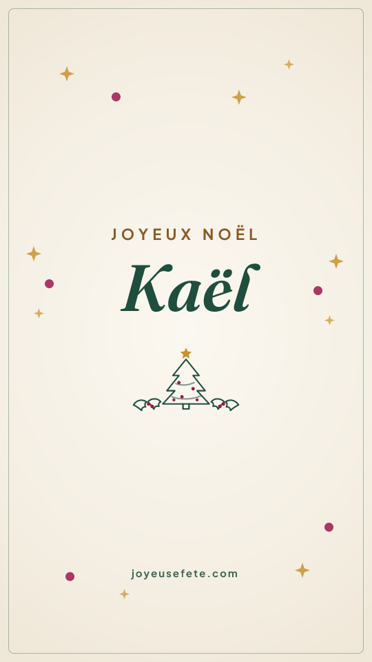 Image « Joyeux Noël Kaël » au format story