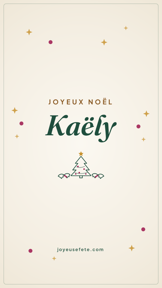 Image « Joyeux Noël Kaëly » au format story