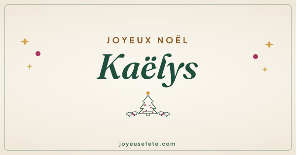 Image « Joyeux Noël Kaëlys » au format large