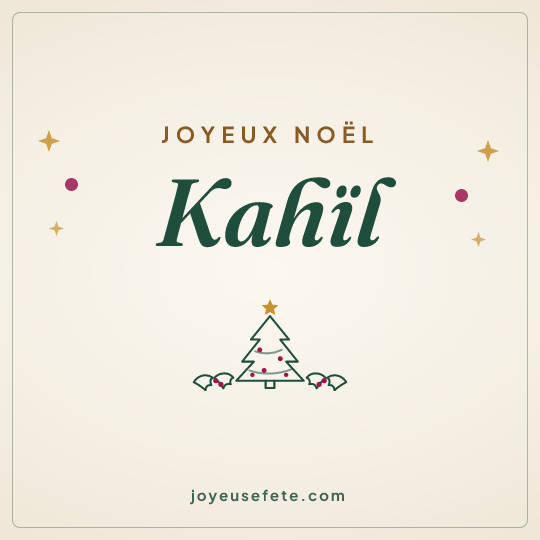 Image carrée « Joyeux Noël Kahïl » pour WhatsApp