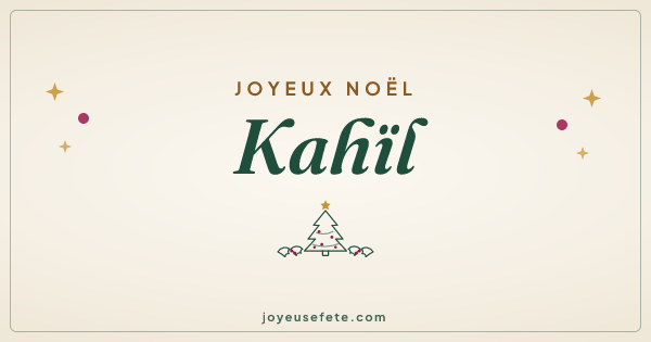 Image « Joyeux Noël Kahïl » au format large