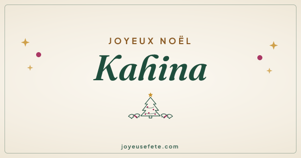 Image « Joyeux Noël Kahina » au format large