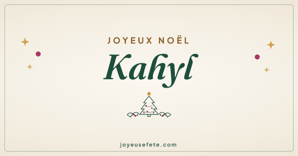Image « Joyeux Noël Kahyl » au format large