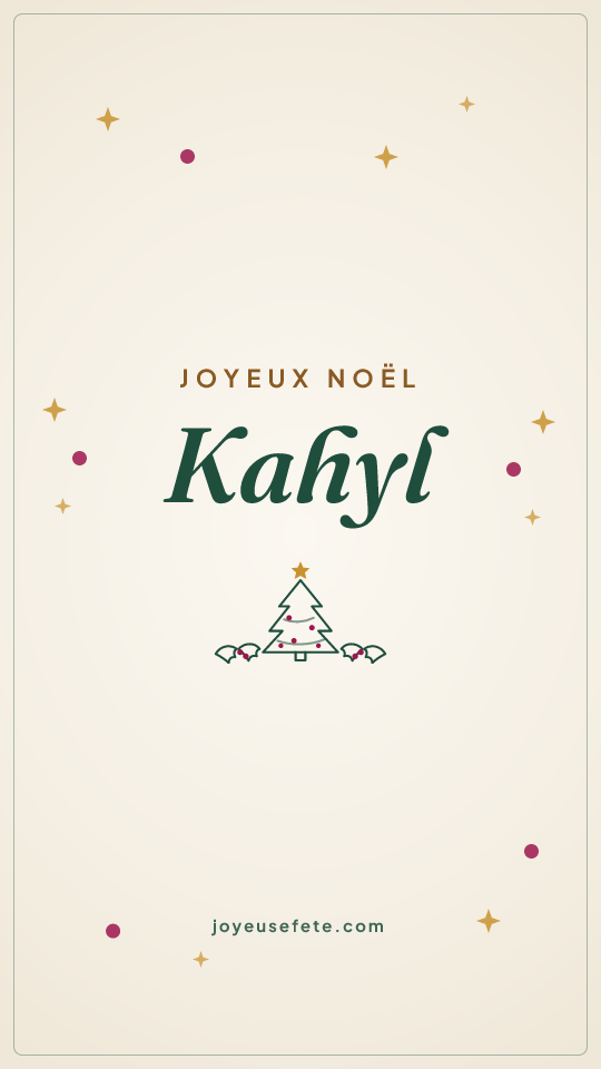 Image « Joyeux Noël Kahyl » au format story