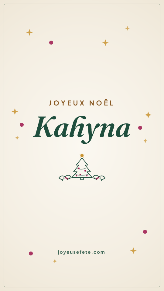Image « Joyeux Noël Kahyna » au format story