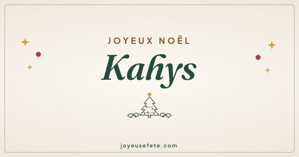 Image « Joyeux Noël Kahys » au format large