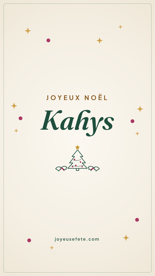 Image « Joyeux Noël Kahys » au format story