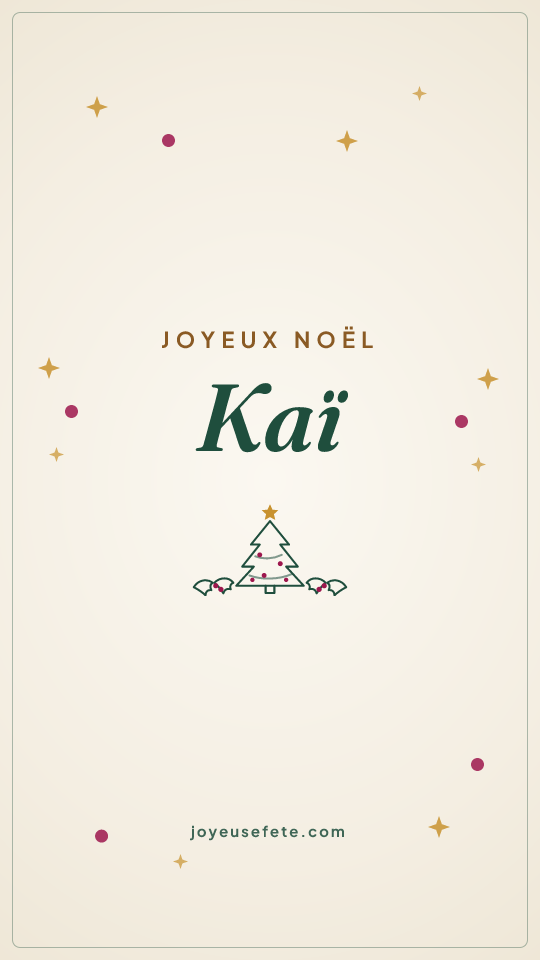 Image « Joyeux Noël Kaï » au format story