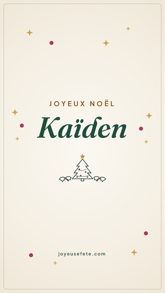 Image « Joyeux Noël Kaïden » au format story