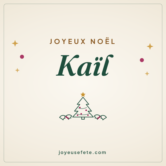 Image carrée « Joyeux Noël Kaïl » pour WhatsApp