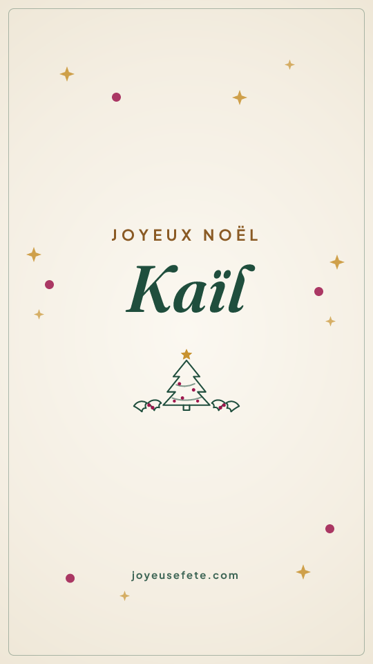 Image « Joyeux Noël Kaïl » au format story