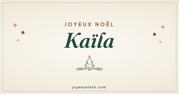 Image « Joyeux Noël Kaïla » au format large