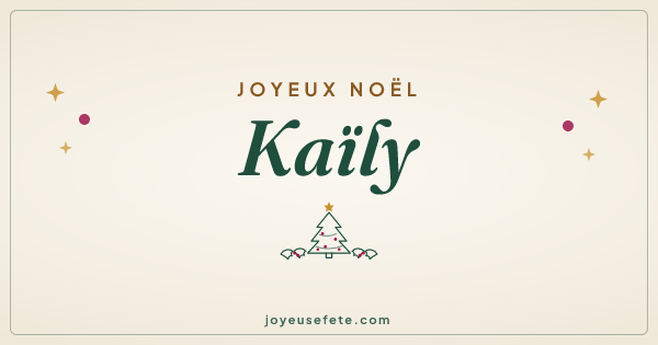 Image « Joyeux Noël Kaïly » au format large