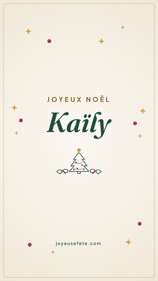 Image « Joyeux Noël Kaïly » au format story