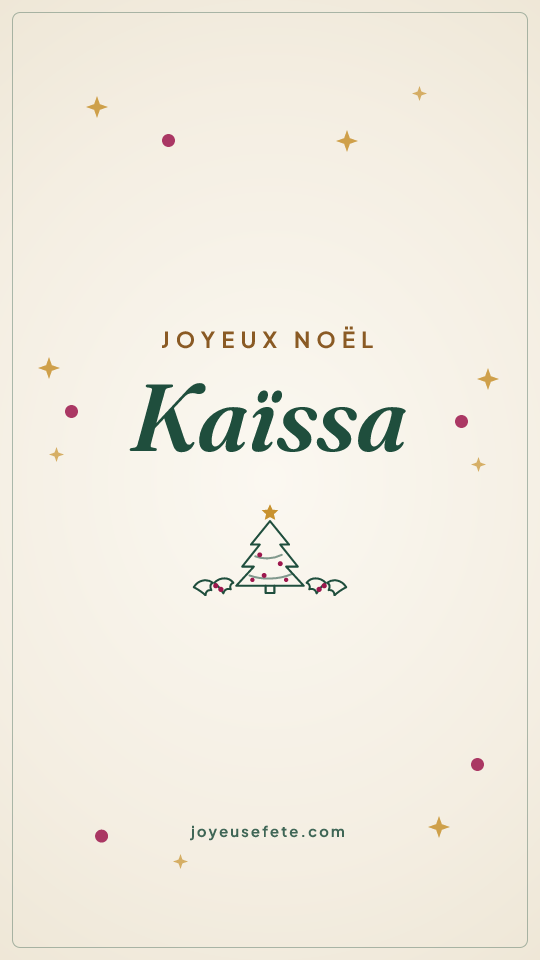 Image « Joyeux Noël Kaïssa » au format story
