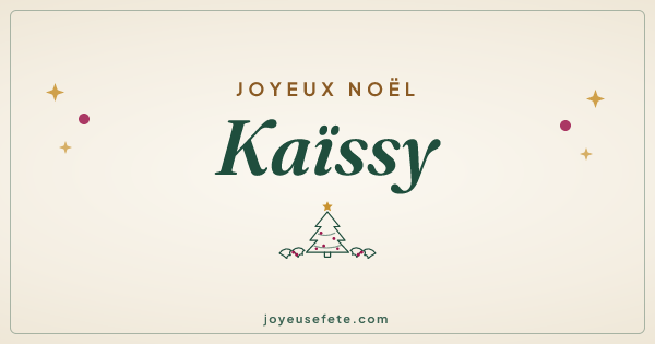 Image « Joyeux Noël Kaïssy » au format large