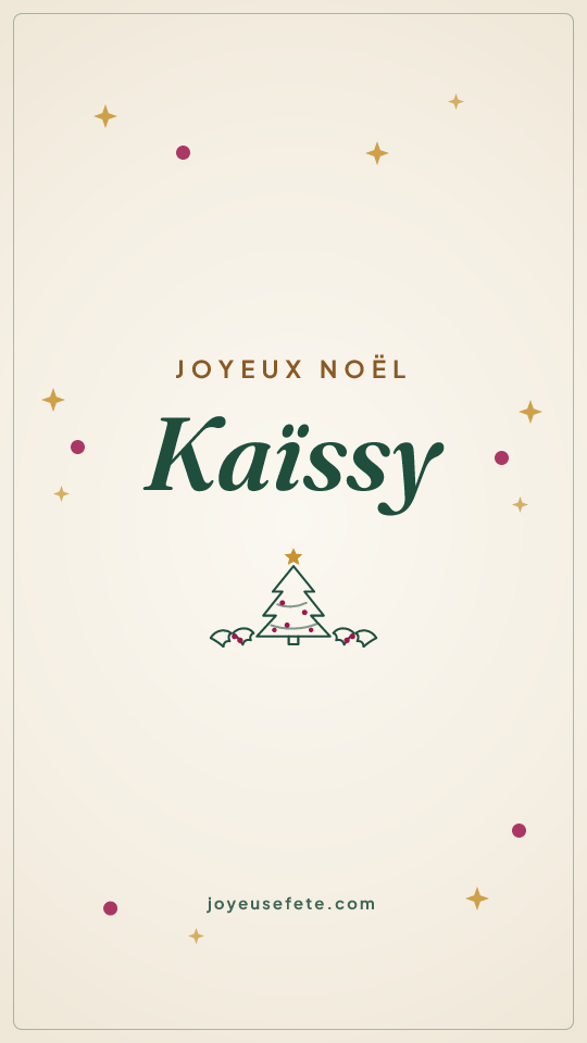Image « Joyeux Noël Kaïssy » au format story