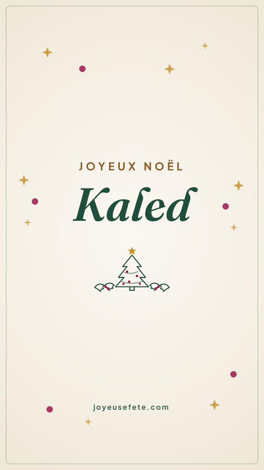 Image « Joyeux Noël Kaled » au format story
