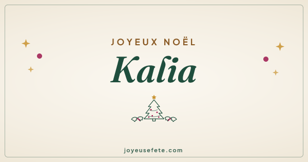 Image « Joyeux Noël Kalia » au format large