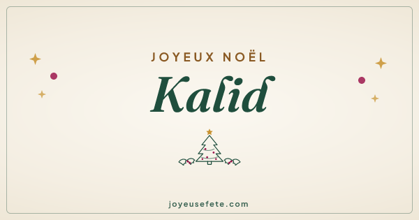 Image « Joyeux Noël Kalid » au format large