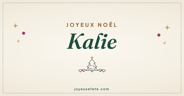 Image « Joyeux Noël Kalie » au format large