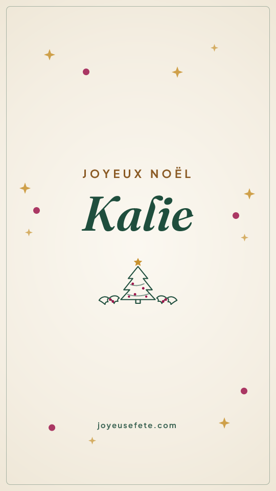 Image « Joyeux Noël Kalie » au format story