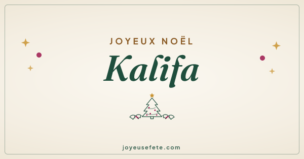 Image « Joyeux Noël Kalifa » au format large