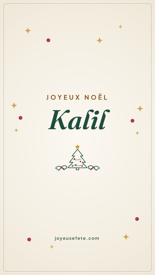 Image « Joyeux Noël Kalil » au format story
