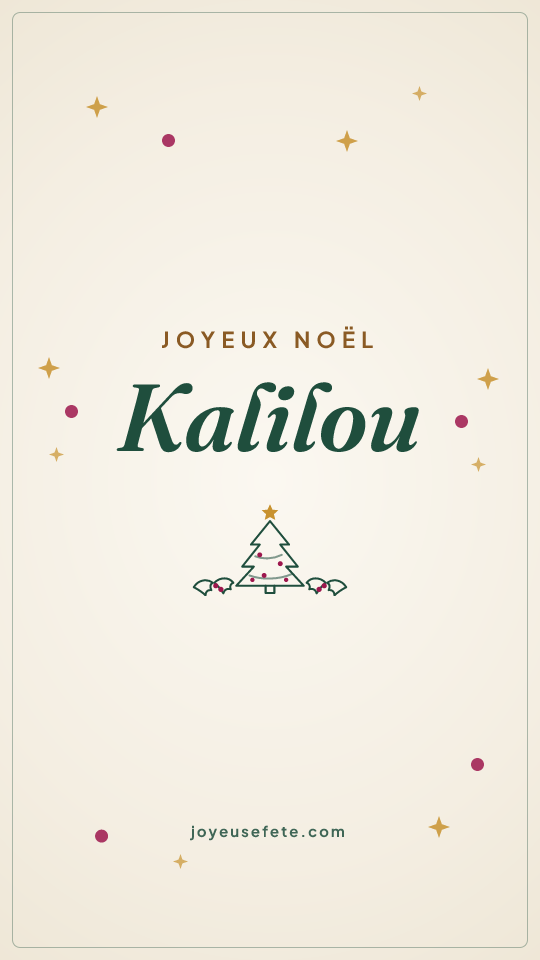 Image « Joyeux Noël Kalilou » au format story