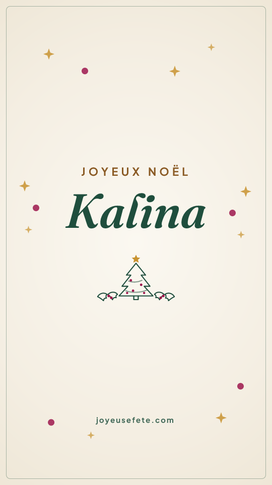 Image « Joyeux Noël Kalina » au format story