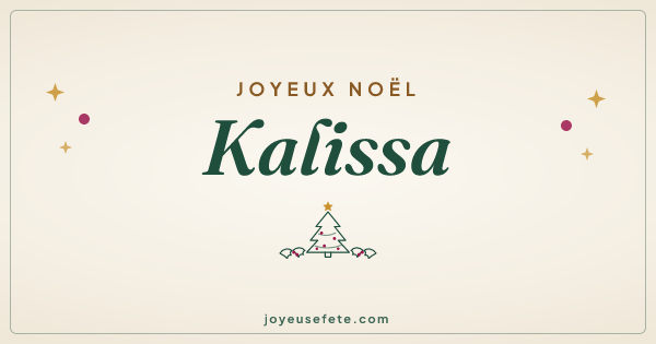 Image « Joyeux Noël Kalissa » au format large