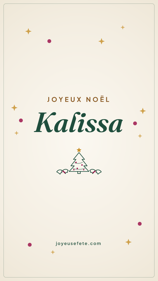 Image « Joyeux Noël Kalissa » au format story
