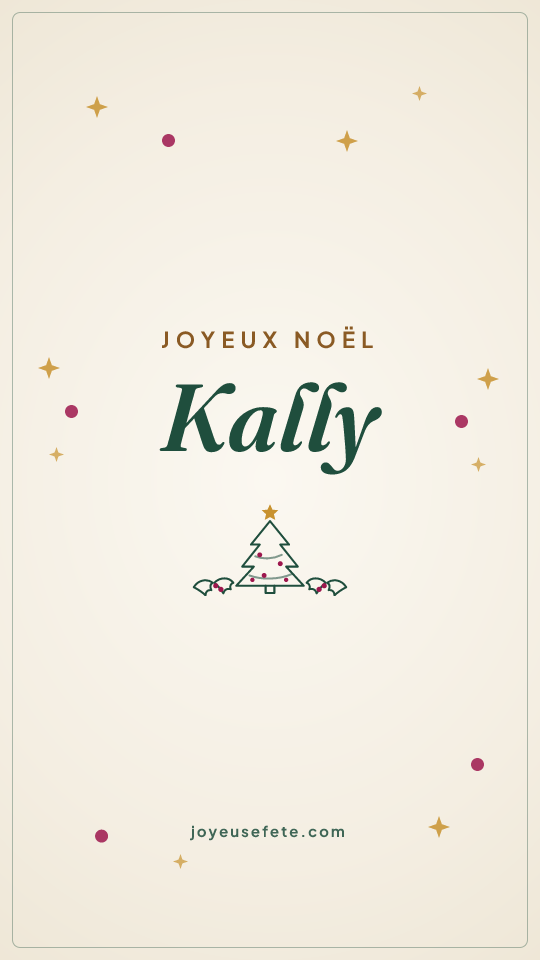 Image « Joyeux Noël Kally » au format story