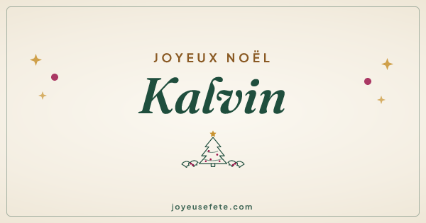 Image « Joyeux Noël Kalvin » au format large