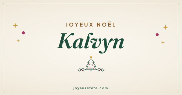 Image « Joyeux Noël Kalvyn » au format large