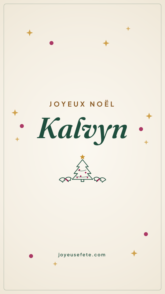 Image « Joyeux Noël Kalvyn » au format story