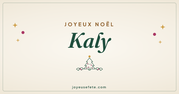 Image « Joyeux Noël Kaly » au format large