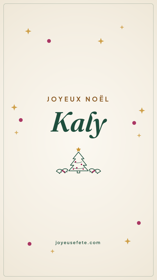 Image « Joyeux Noël Kaly » au format story